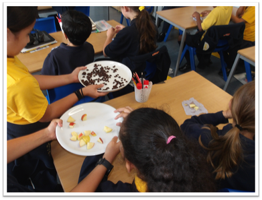 Fruit tasting in preparation for crumbles